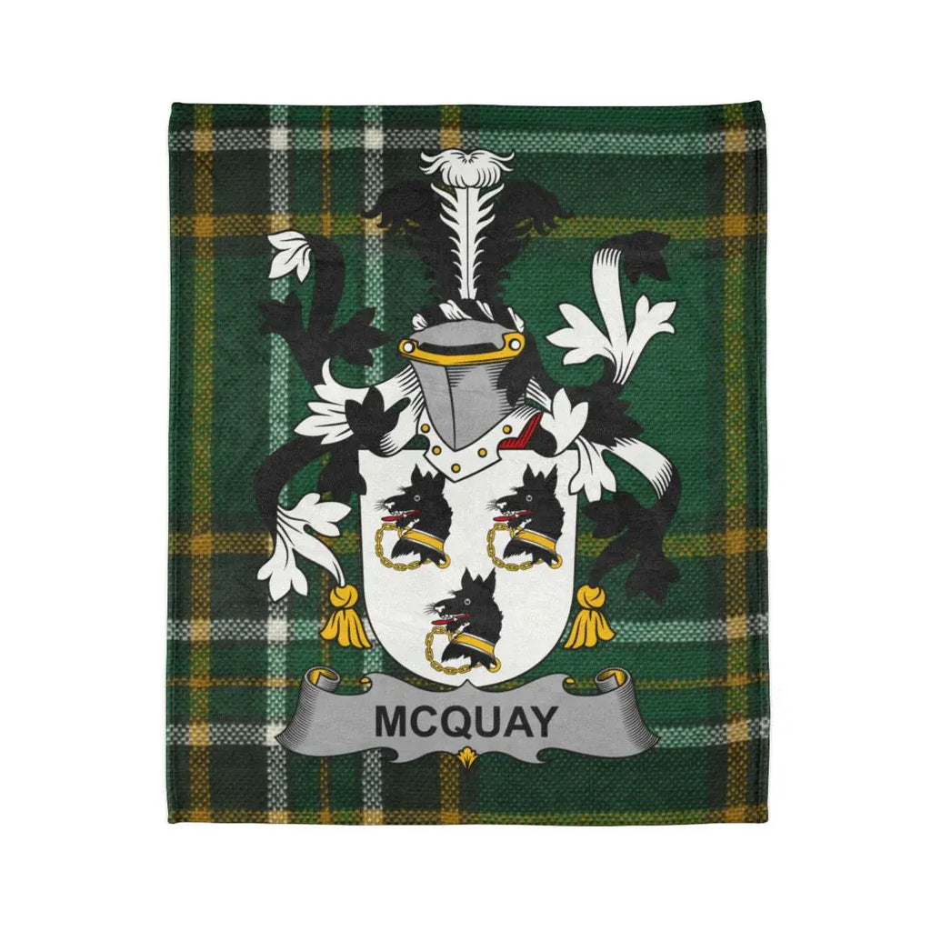 McQuay Family Crest Plaid Design Custom Blanket