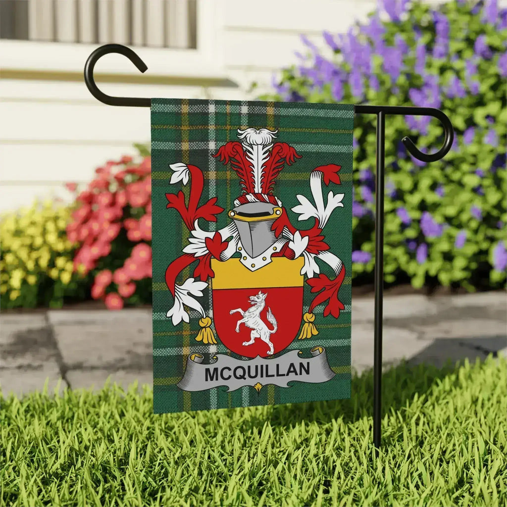 McQuillan Family Crest Garden Flag decorative