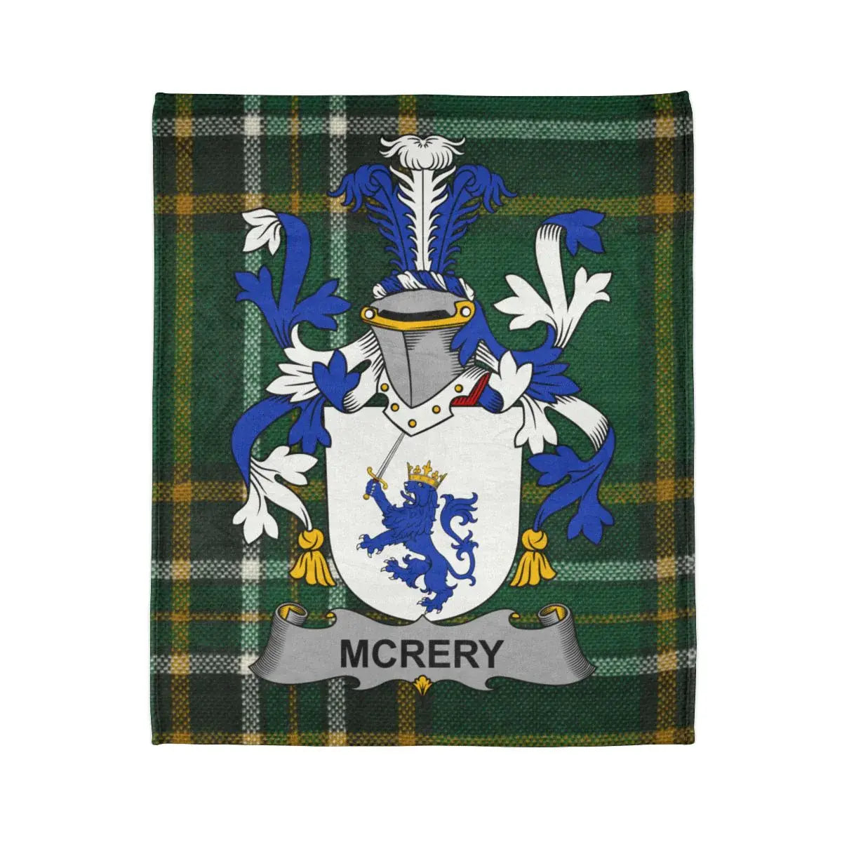 McRery Family Crest Tartan Pattern Blanket