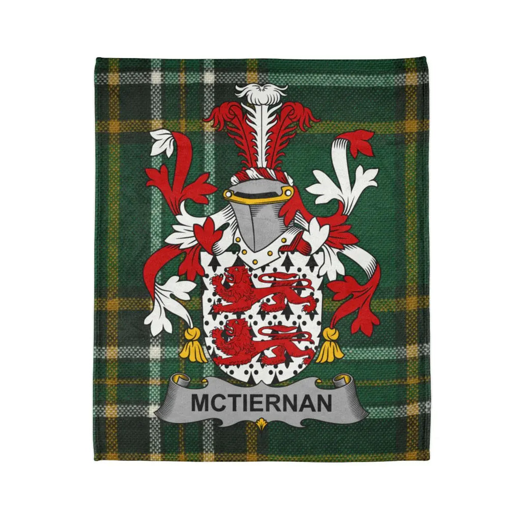 McTiernan Family Crest Design Custom Blanket