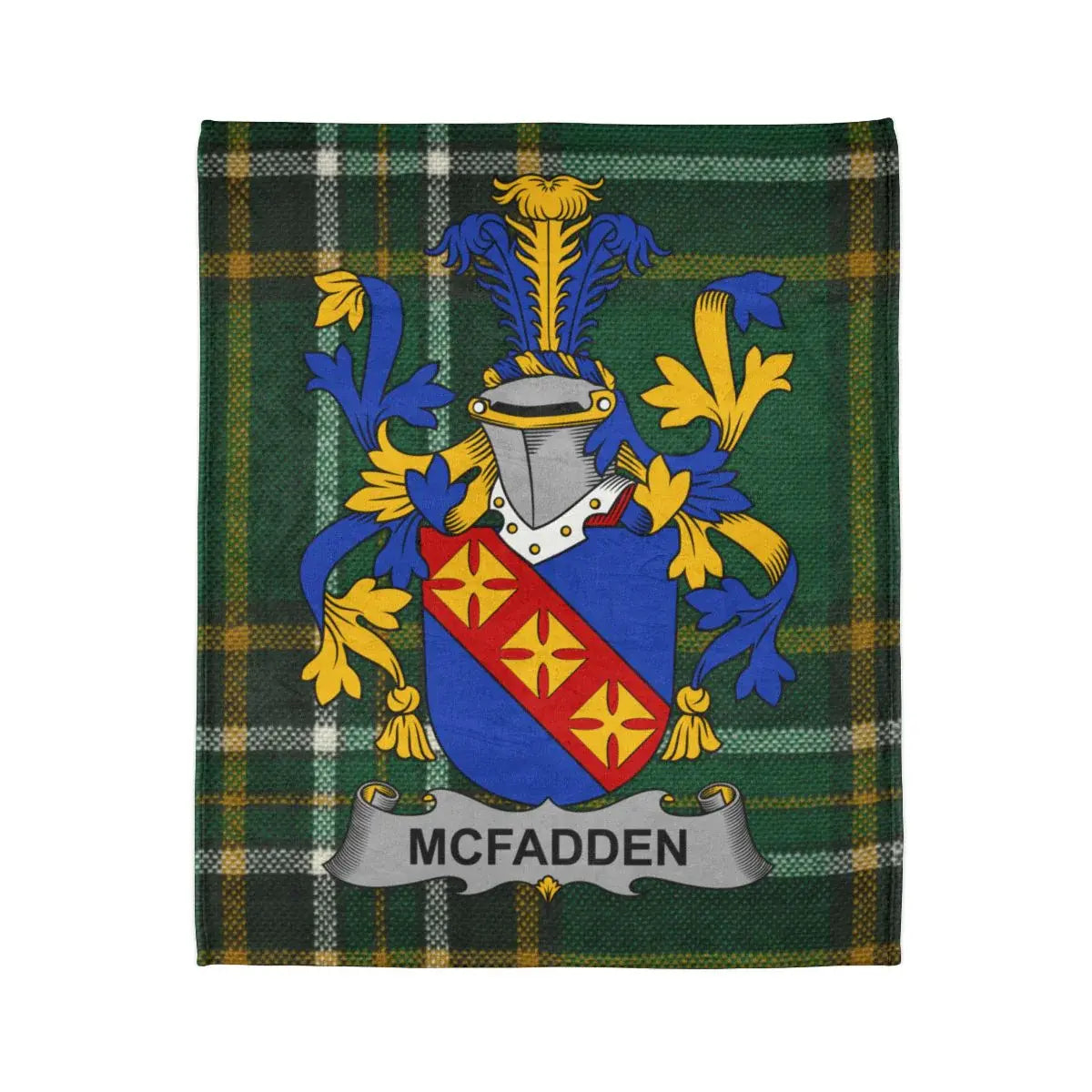 McFadden Family Crest Tartan Plaid Blanket
