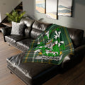 McGuire Coat of Arms Green Plaid Blanket Product