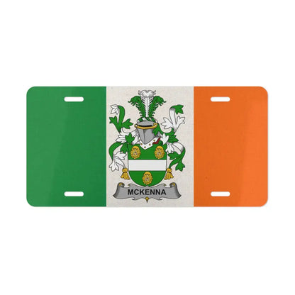 McKenna Family Crest on Irish Flag License Plate product