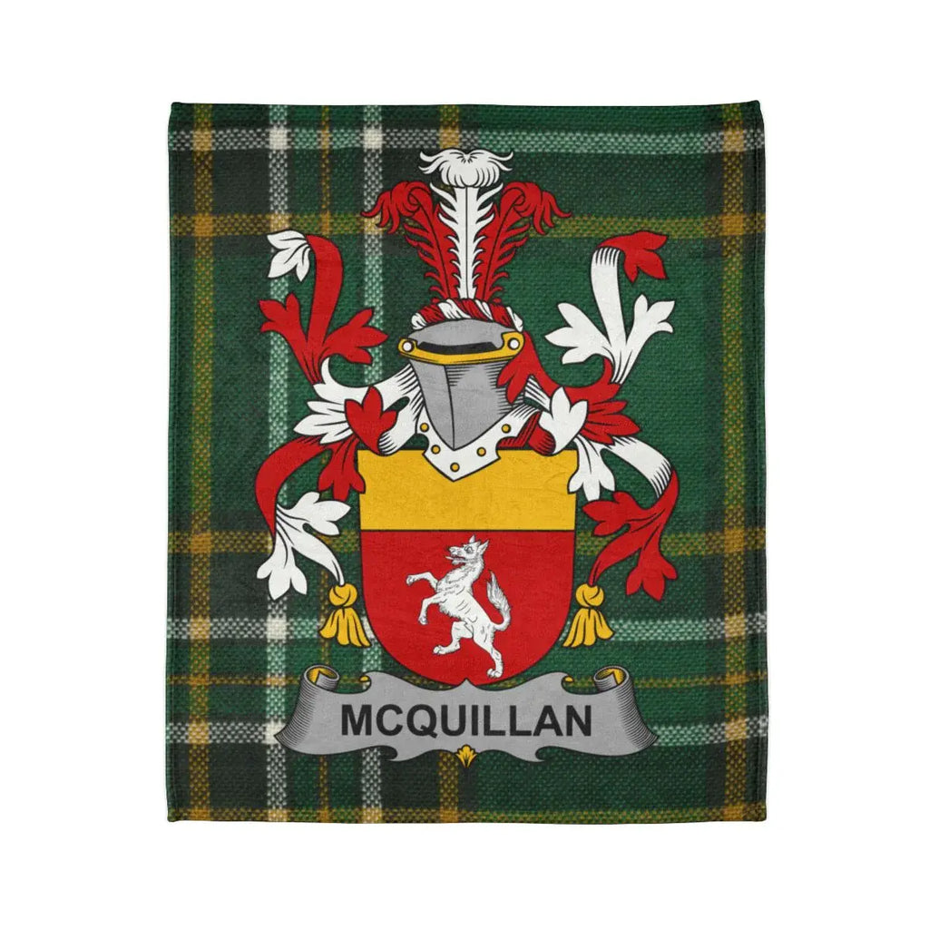 McQuillan Family Crest Tartan Blanket
