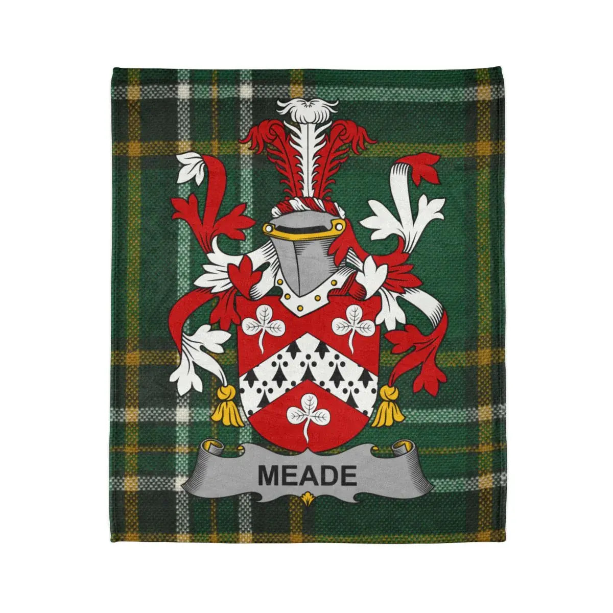 Meade Family Crest Tartan Design Blanket