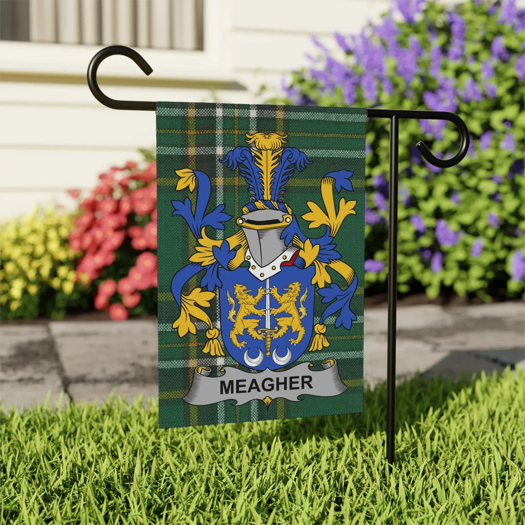 Meagher Family Crest House Garden Flag