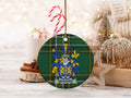 Personalized Meagher Family Crest Holiday Ornament