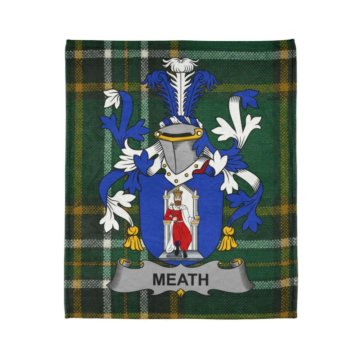 Meath Family Crest Tartan Background Product