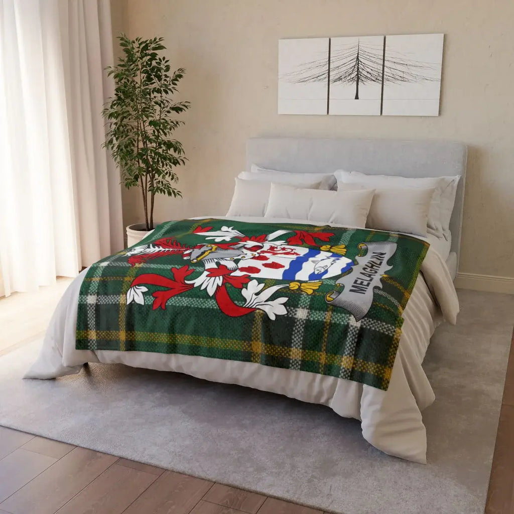 Personalised Melaugh Clan Coat of Arms Blanket