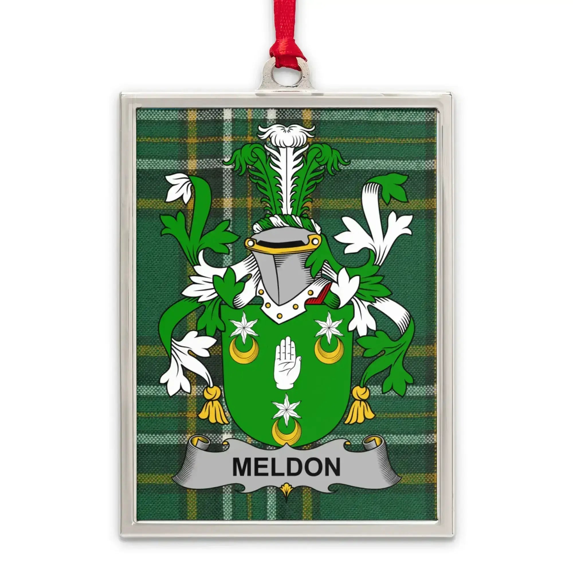 Meldon Family Crest Plaid Design Hanging Ornament product