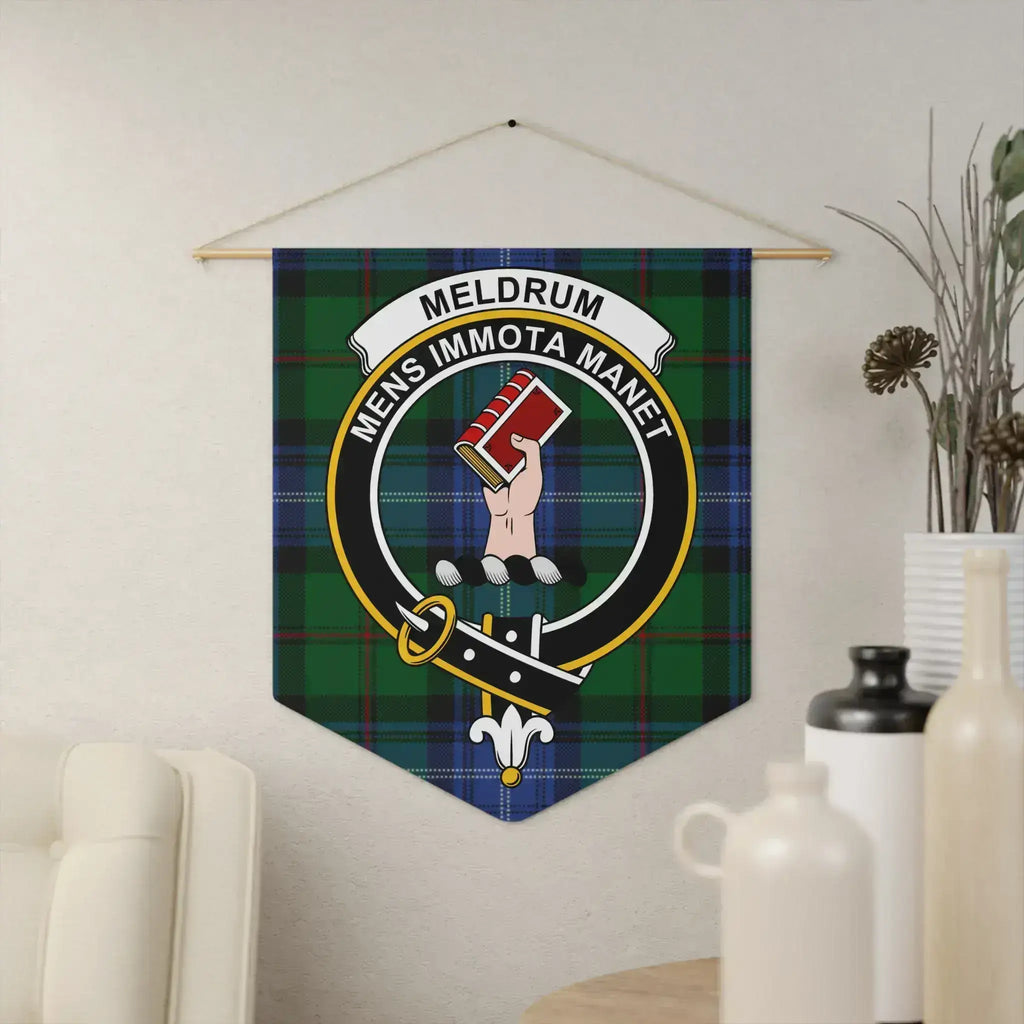 Meldrum Mens Immota Manet Tartan Wall Banner