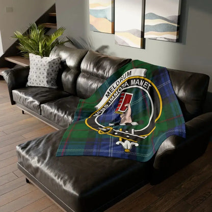 Clan Crest Tartan Blanket Perfect for Cozy Evenings