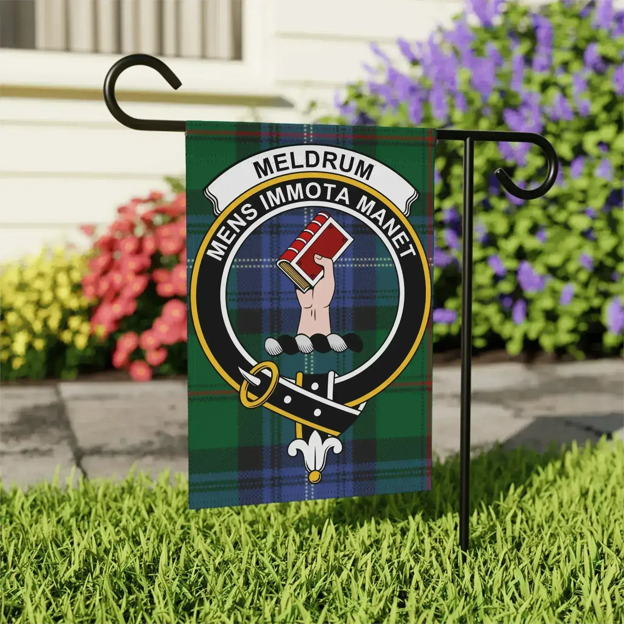 Meldrum Family Crest Garden Flag product