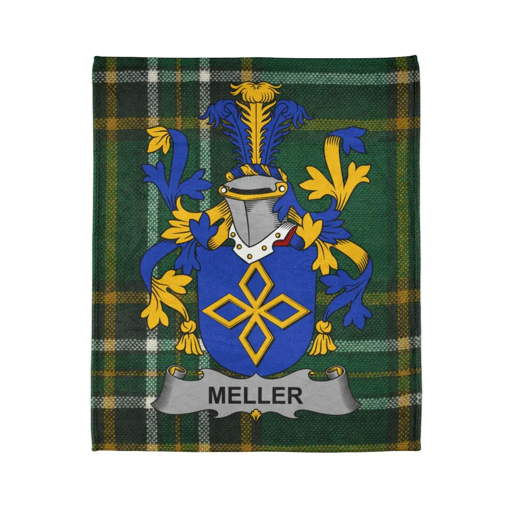 Meller Family Crest Plaid Background Blanket
