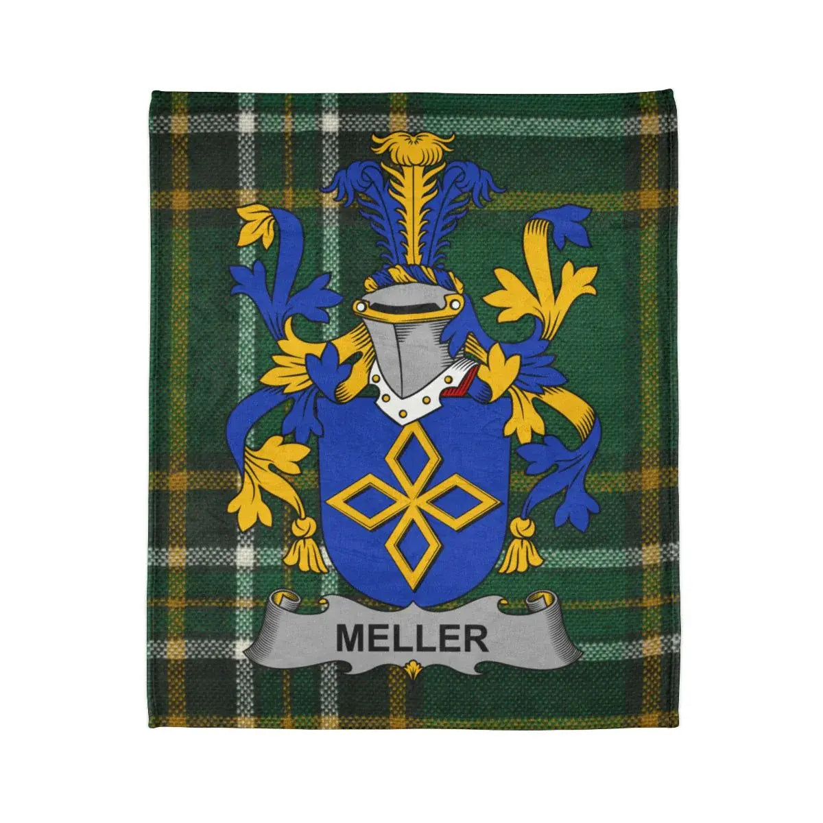 Meller Family Crest Plaid Background Blanket