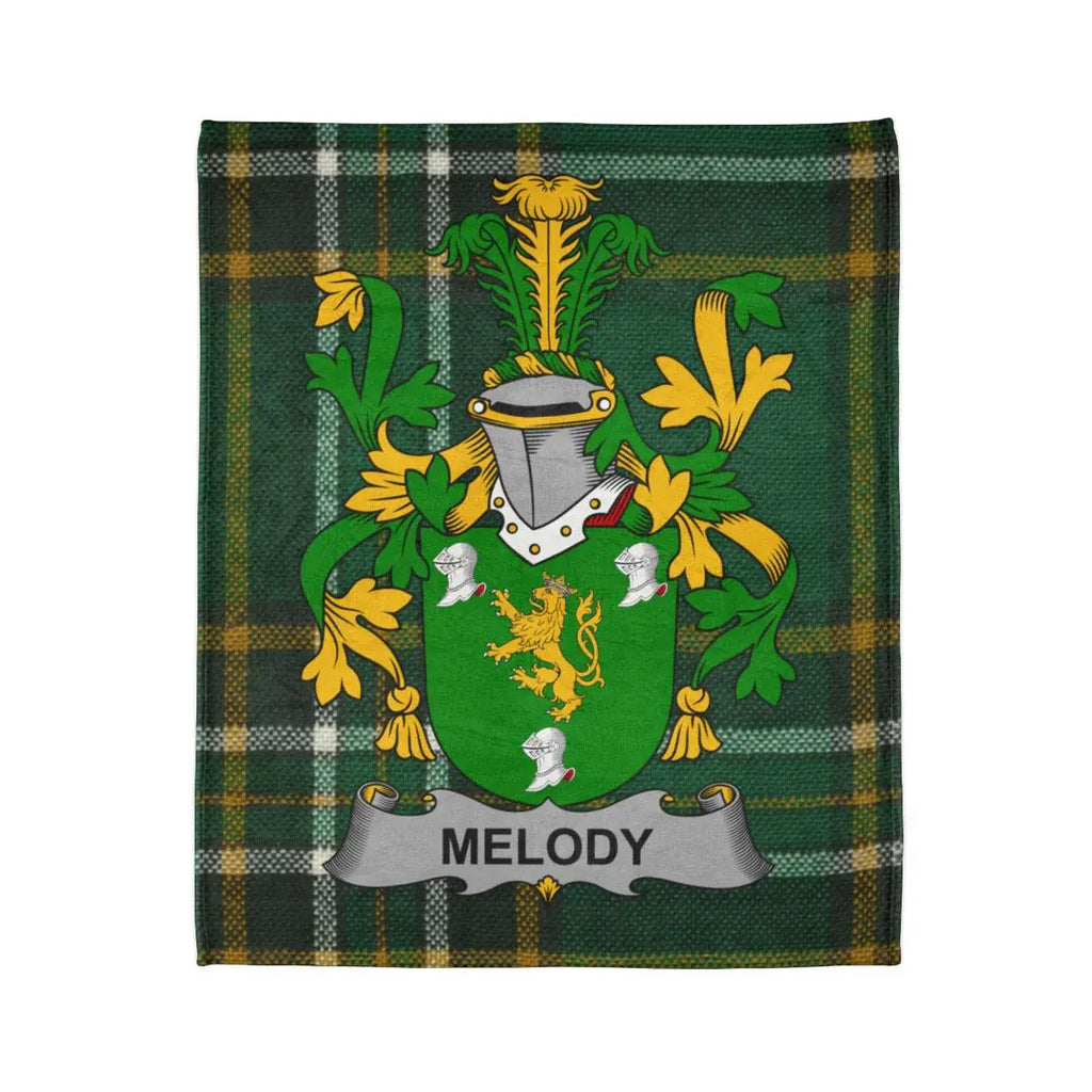 Personalized Melody Family Crest Tartan Blanket