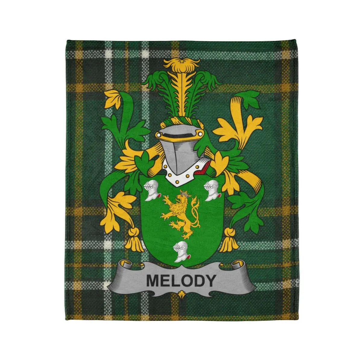 Personalized Melody Family Crest Tartan Blanket