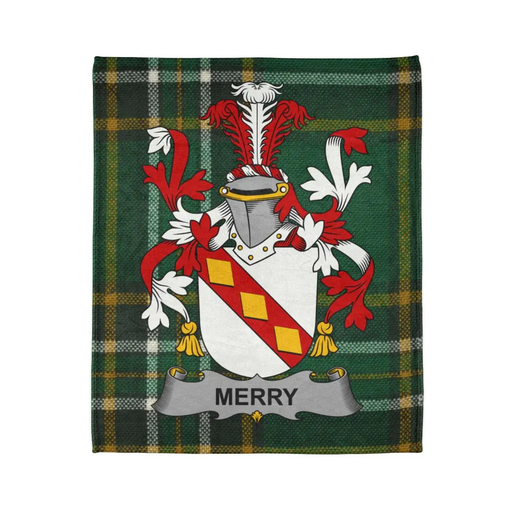 Merry Family Crest Heraldic Design Blanket