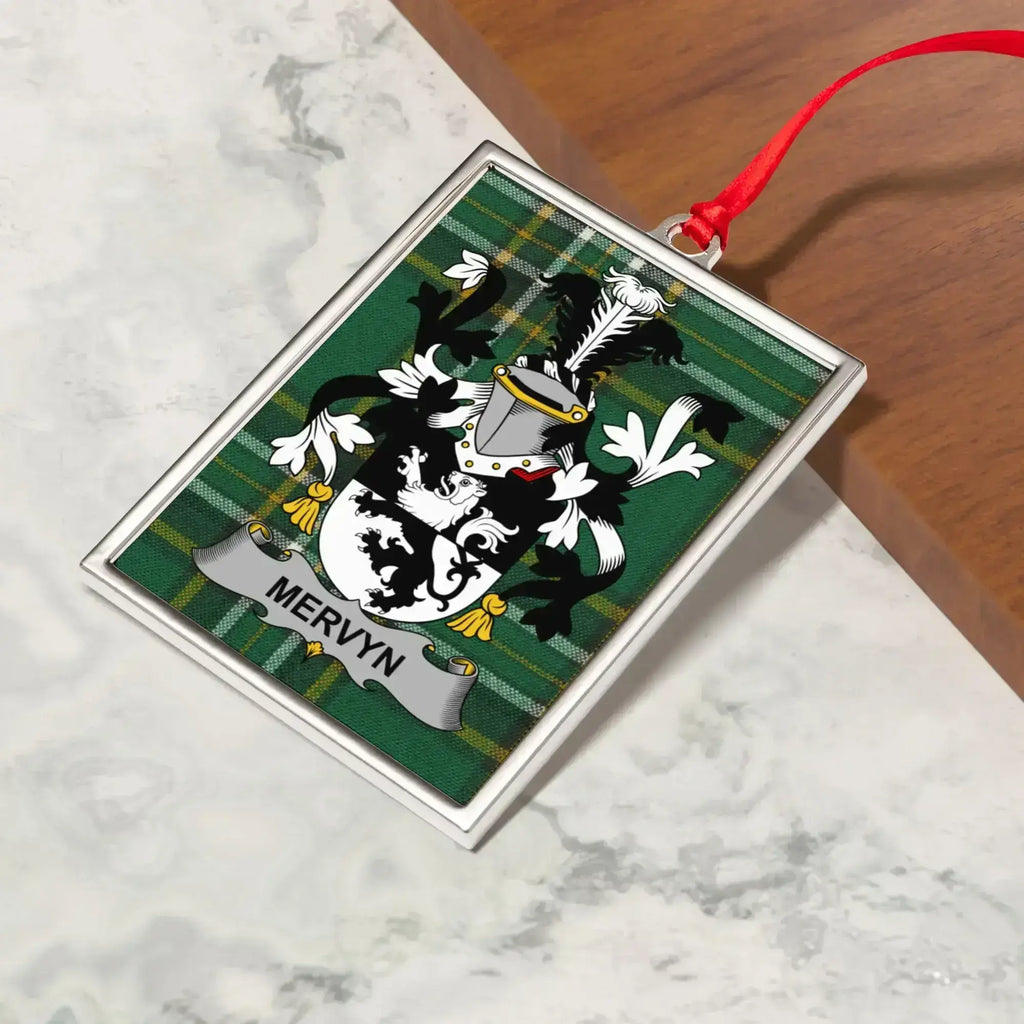 Family Crest Mervyn Shield Design Christmas Ornament product