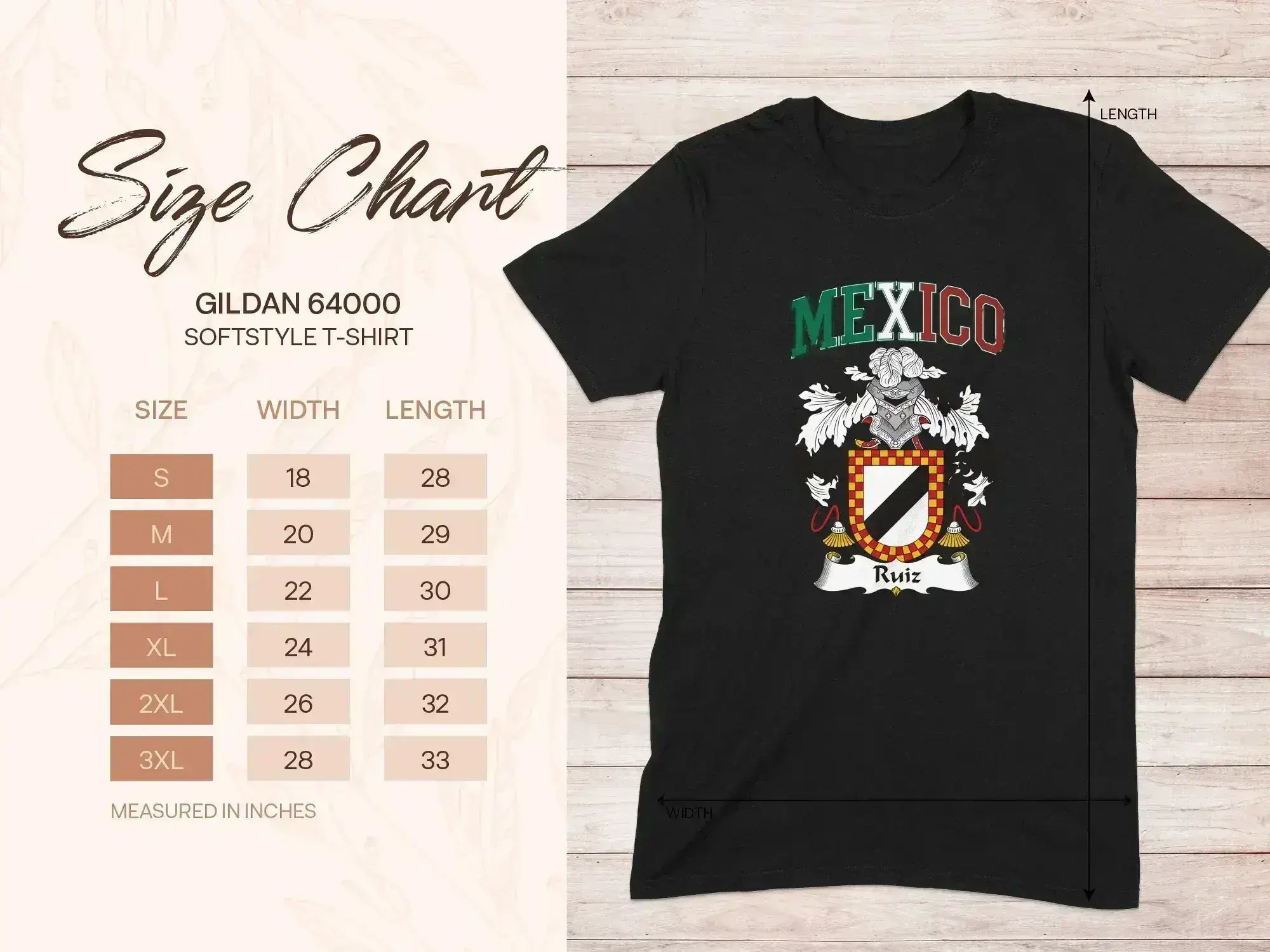 Mexico Ruiz Family Crest T-Shirt Softstyle Product