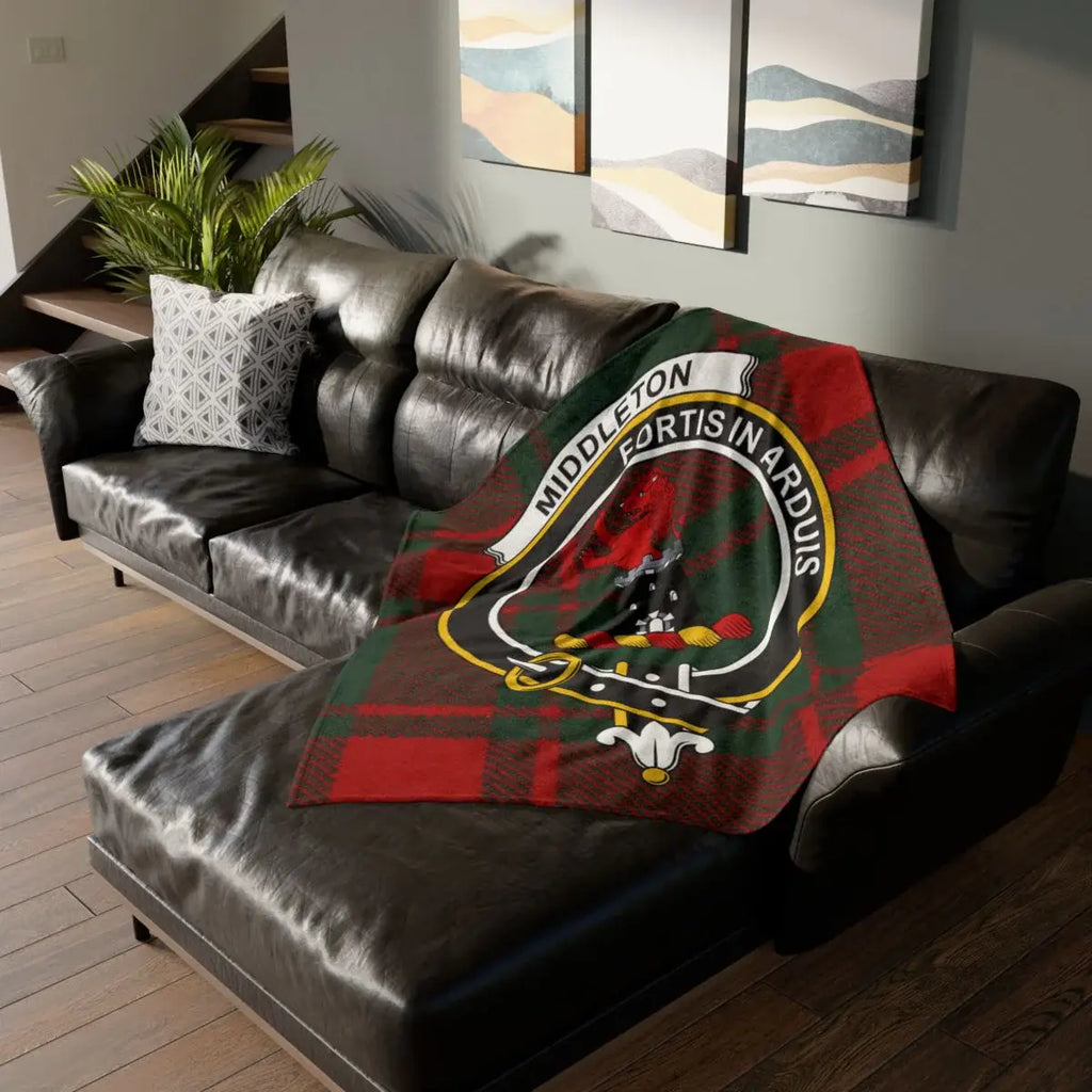 Middleton Fortis In Arduis Family Crest Blanket