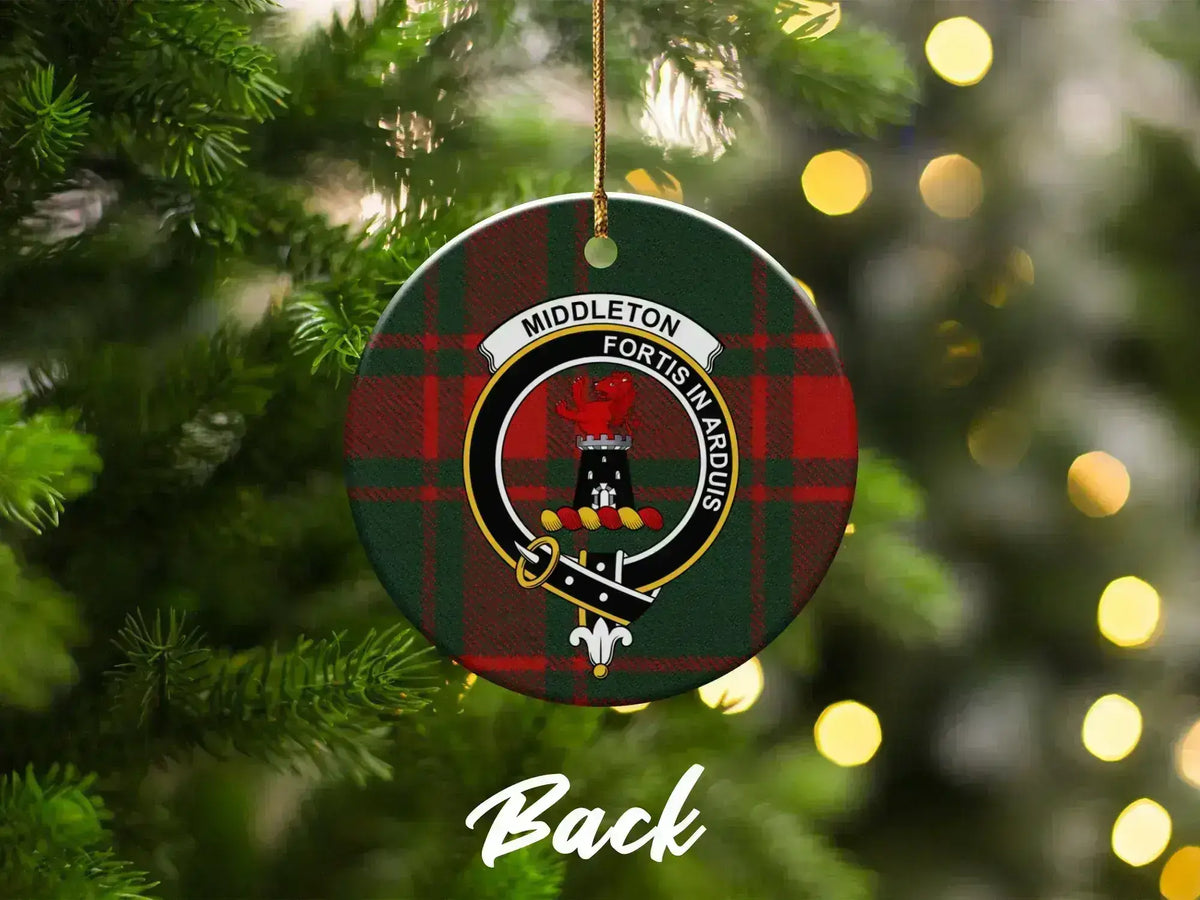 Middleton Fortis In Arduis Plaid Christmas Ornament