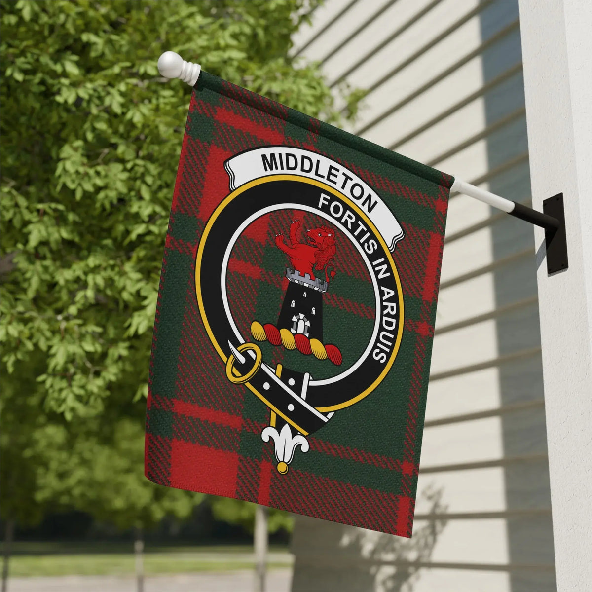 Middleton Fortis In Arduis Plaid House Flag