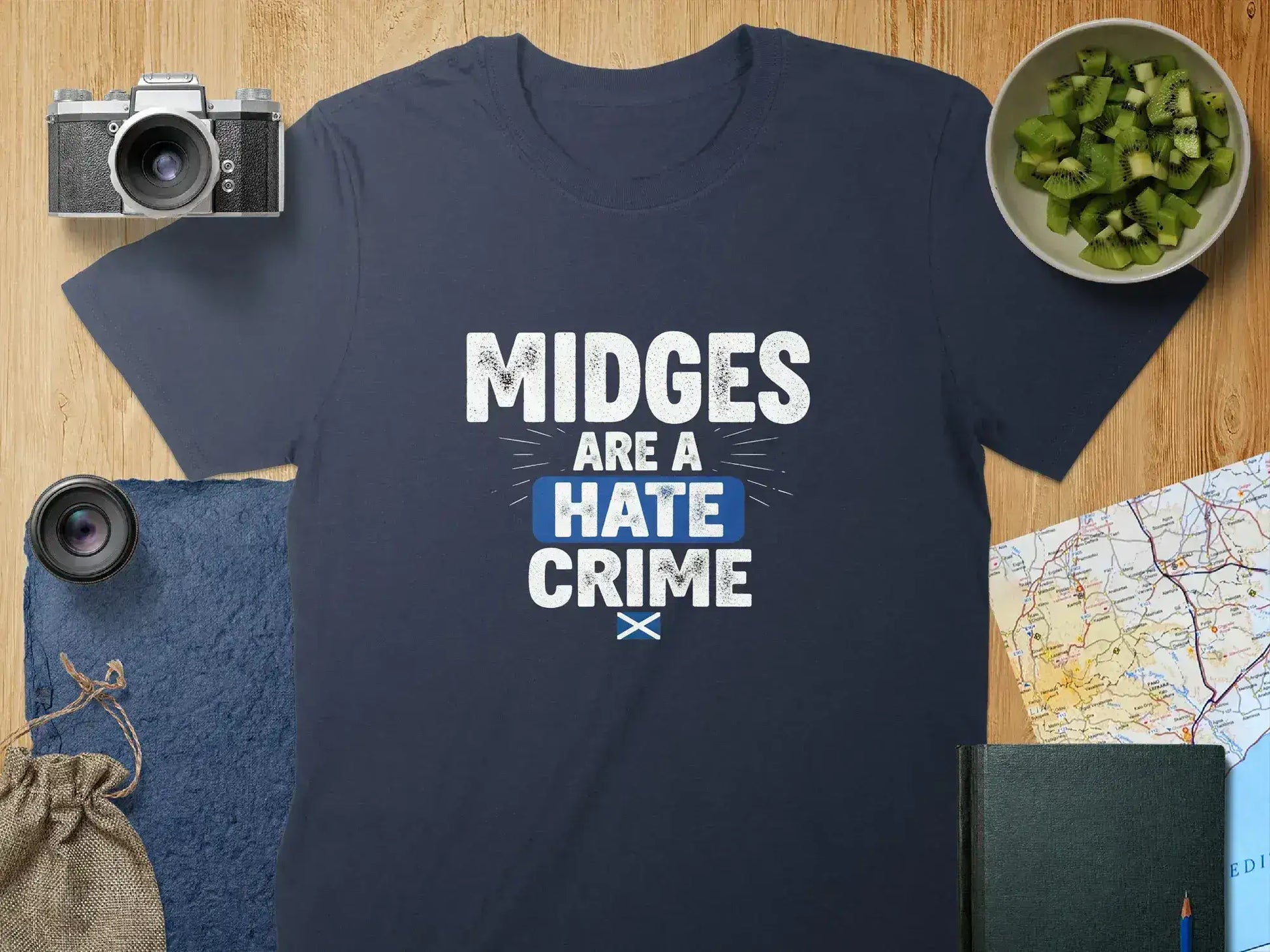Midges Are A Hate Crime Blue Graphic T-shirt product