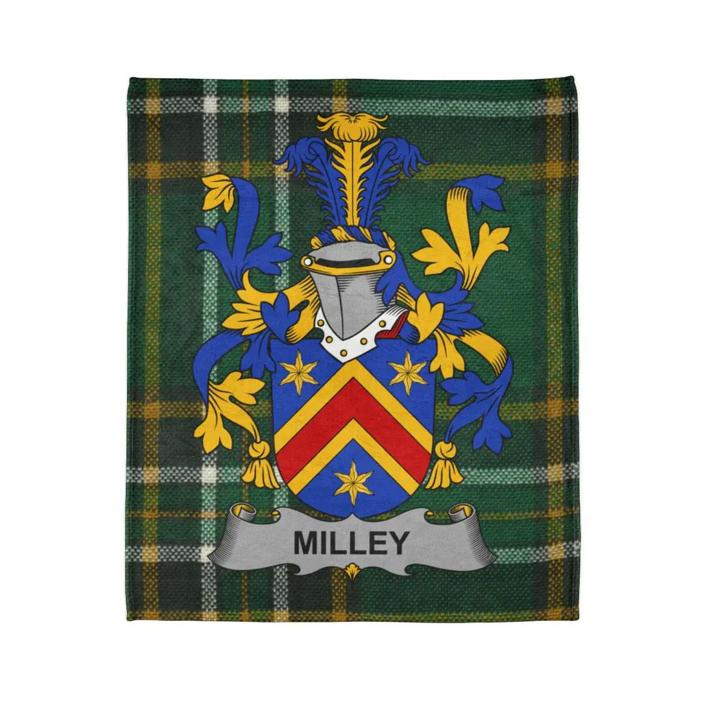 Milley Family Crest Coat of Arms Design Blanket