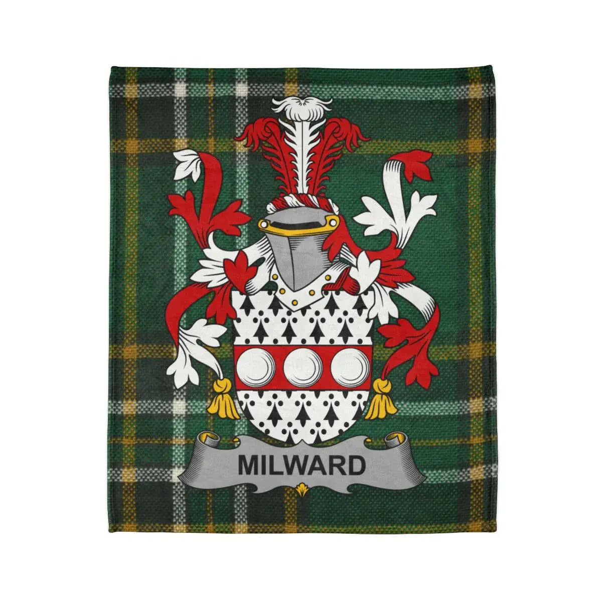 Milward Family Crest Tartan Design Blanket