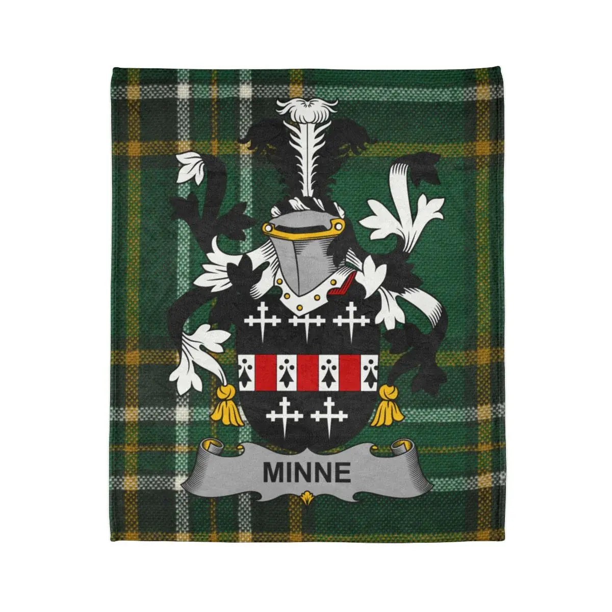 MINNE Coat of Arms Plaid Crest Graphic Blanket