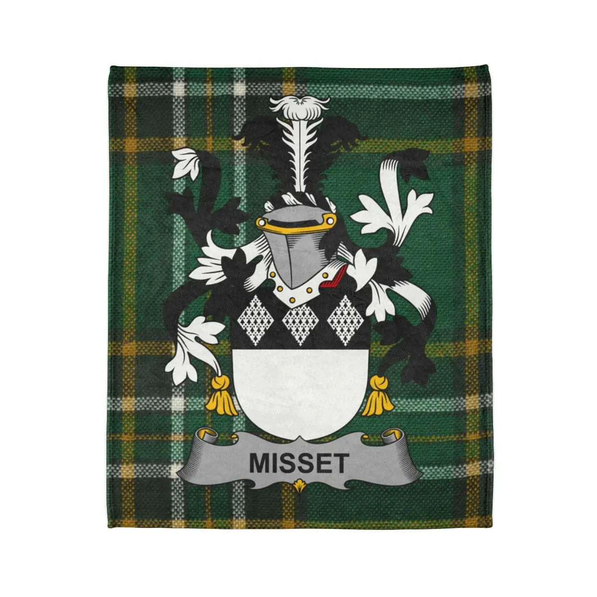 Misset Family Crest Tartan Blanket with Unique Design