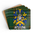 Mitchell Tartan Plaid Family Crest Coasters product type
