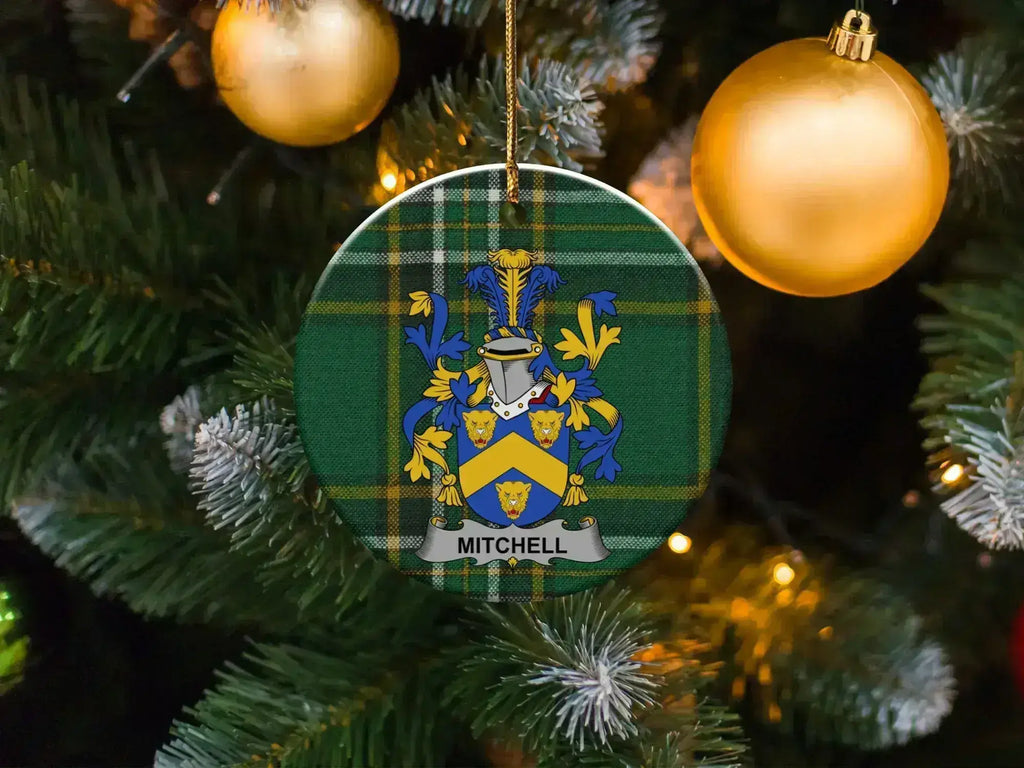 Personalized Family Crest Christmas Tree Ornament product