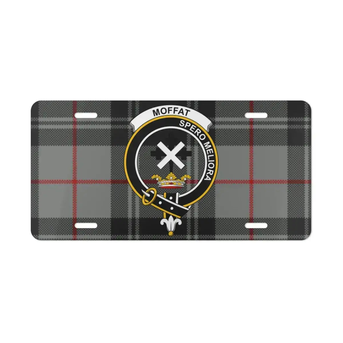 Moffat Tartan Clan Crest Novelty License Plate product type