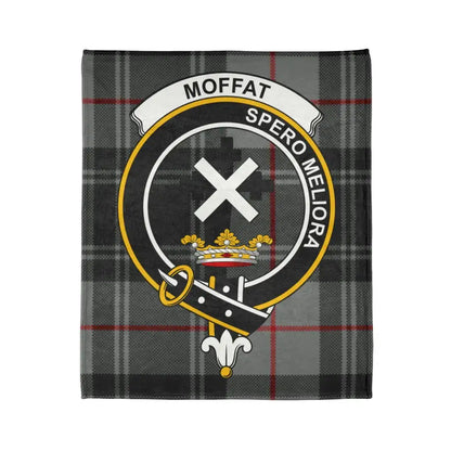 Moffat Clan Crest with Motto Spero Meliora blanket