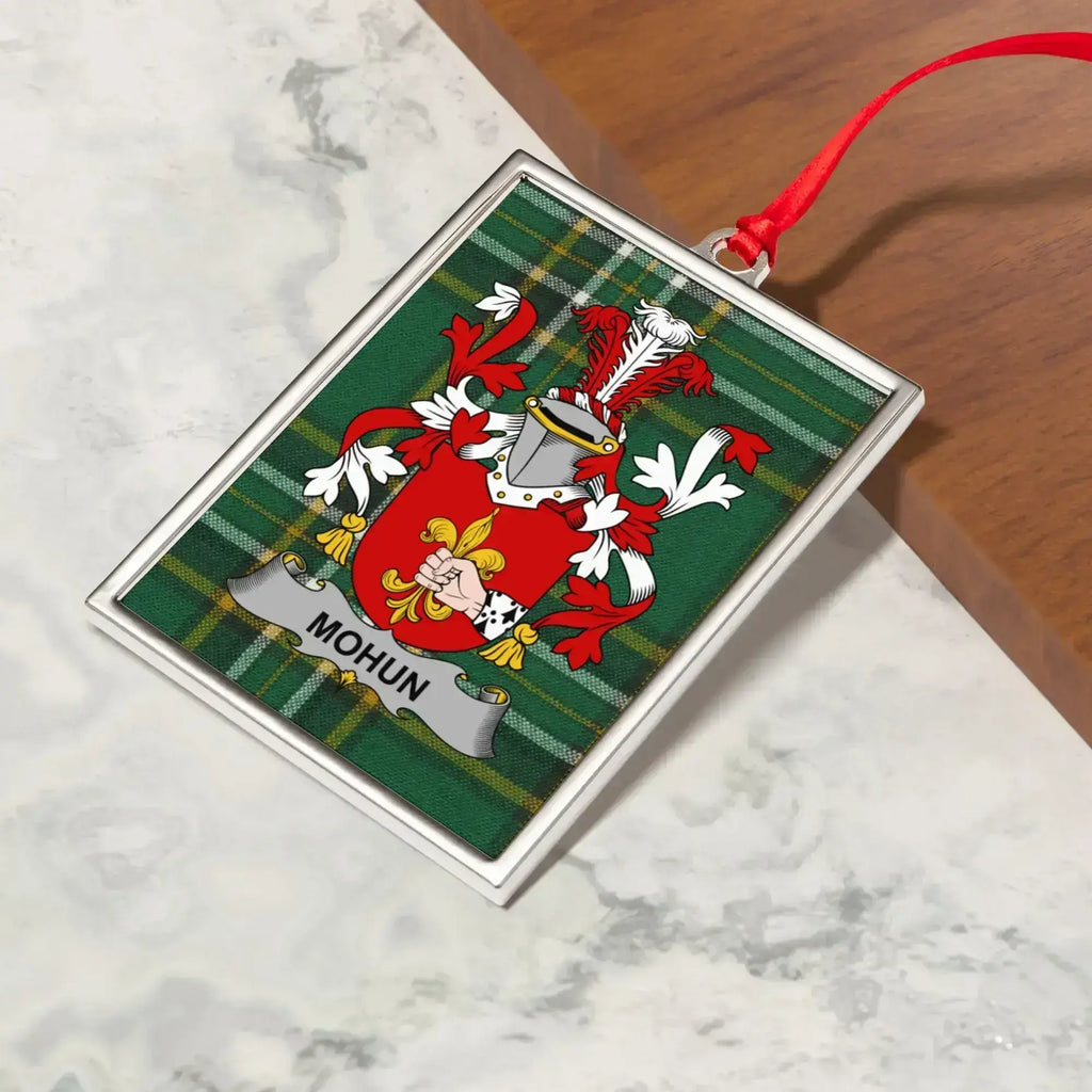 Mohun Family Crest Plaid Pattern Ornament product