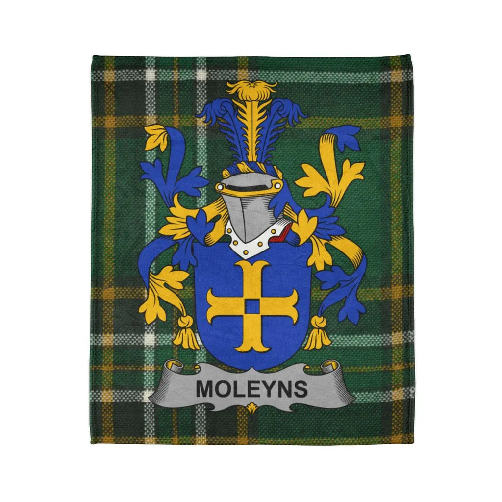 Moleyns Family Crest Tartan Print Blanket