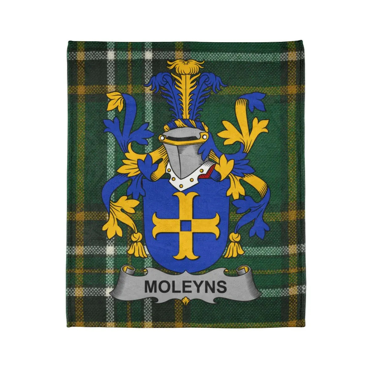 Moleyns Family Crest Tartan Print Blanket