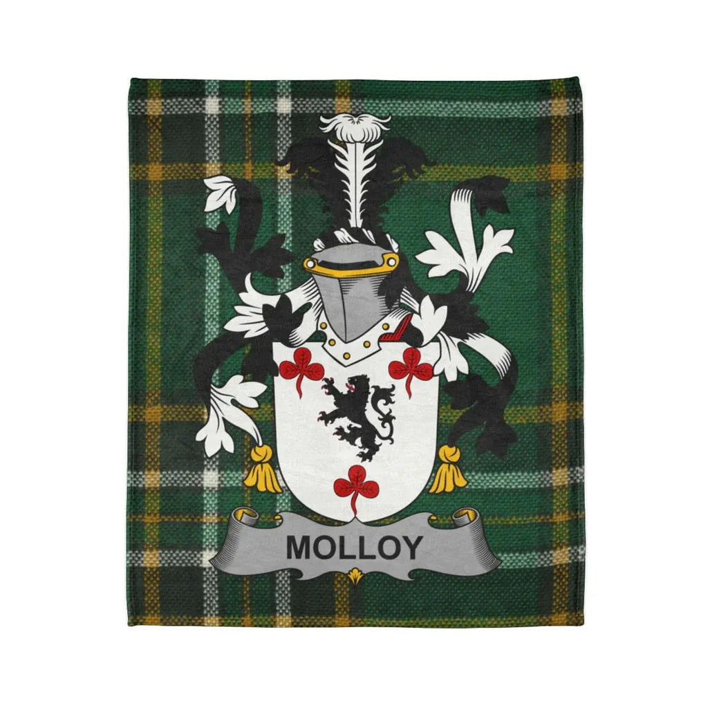 Molloy Tartan Crest Design Blanket Ideal Gift Item