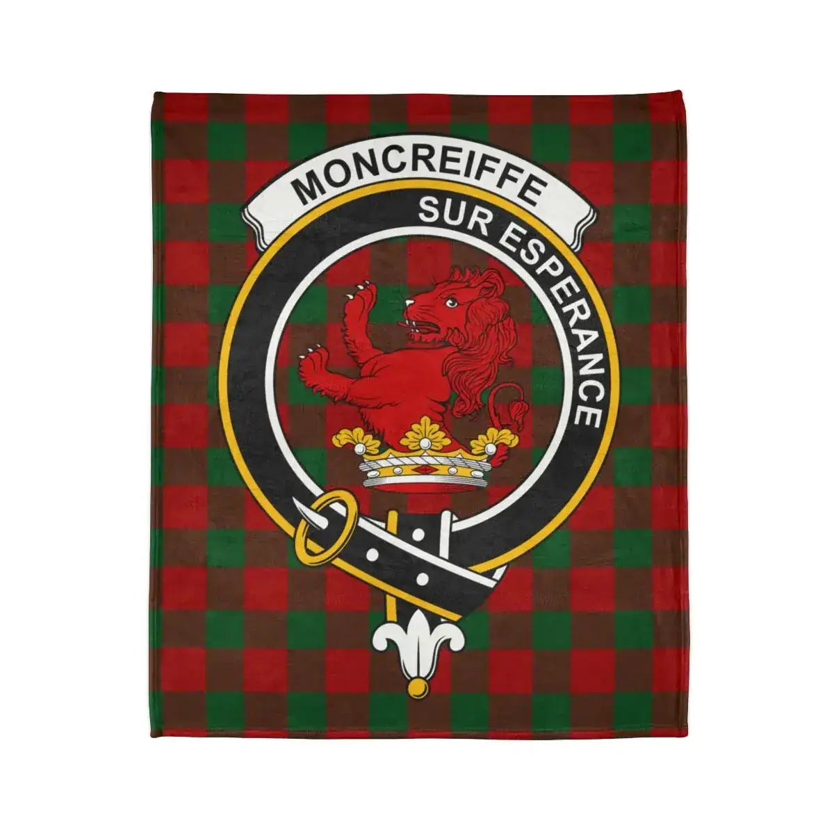Moncreiffe Sur Esperance Red Green Plaid Blanket
