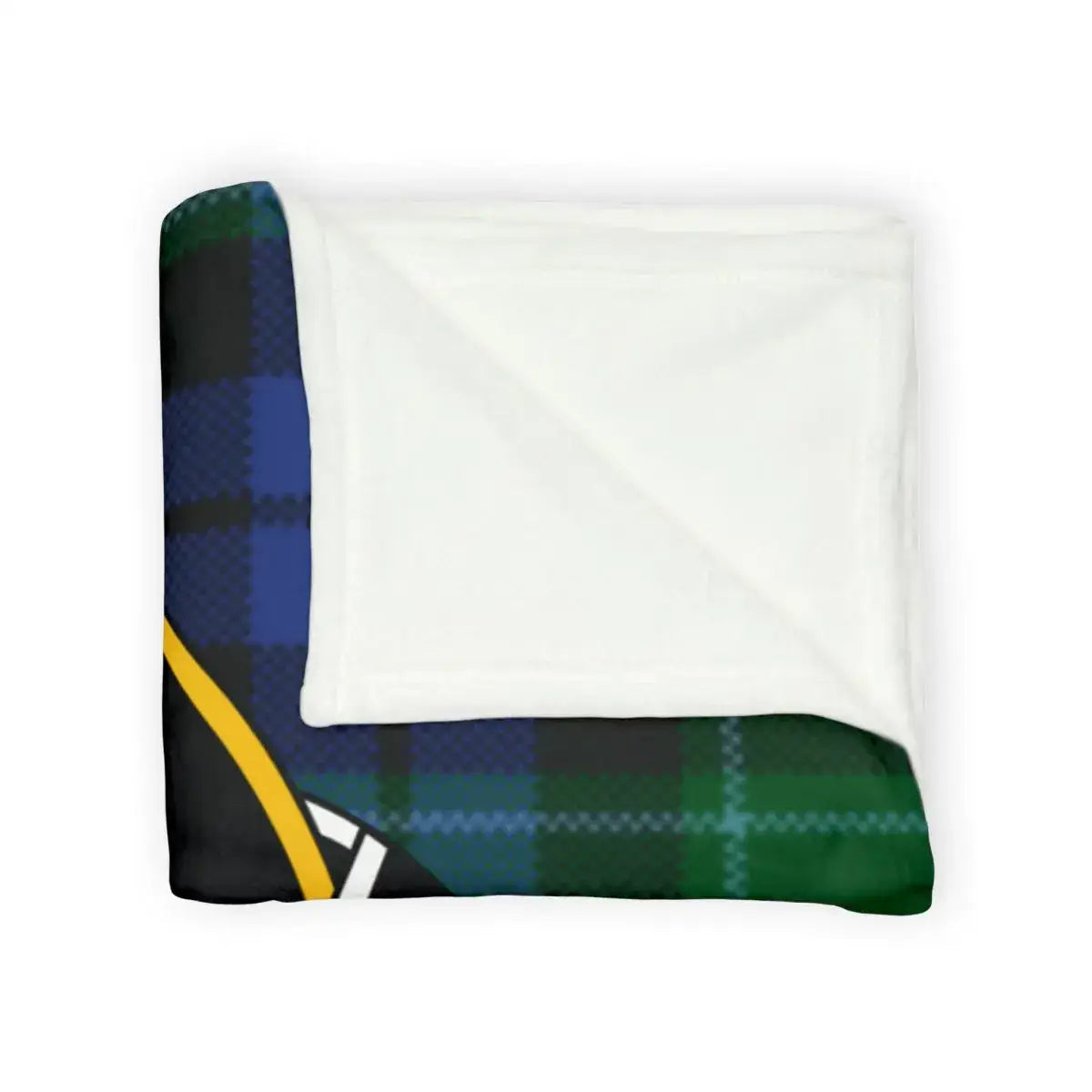Cozy Blue and Green Tartan Pattern Throw Blanket