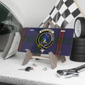 Clan Montgomery Gardez Bien tartan crest novelty license plate — 12x6 inch aluminium with printed clan design
