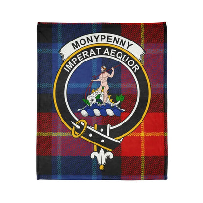 MonyPenny Imperat Aequo Tartan Pattern Throw Blanket