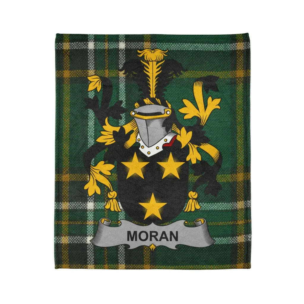 Moran Family Crest Plaid Pattern Blanket Product