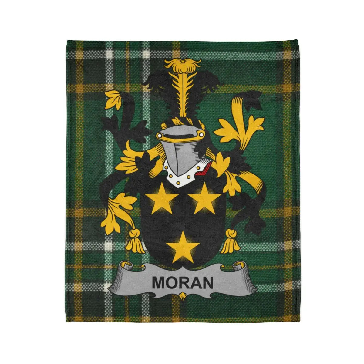 Moran Family Crest Plaid Pattern Blanket Product