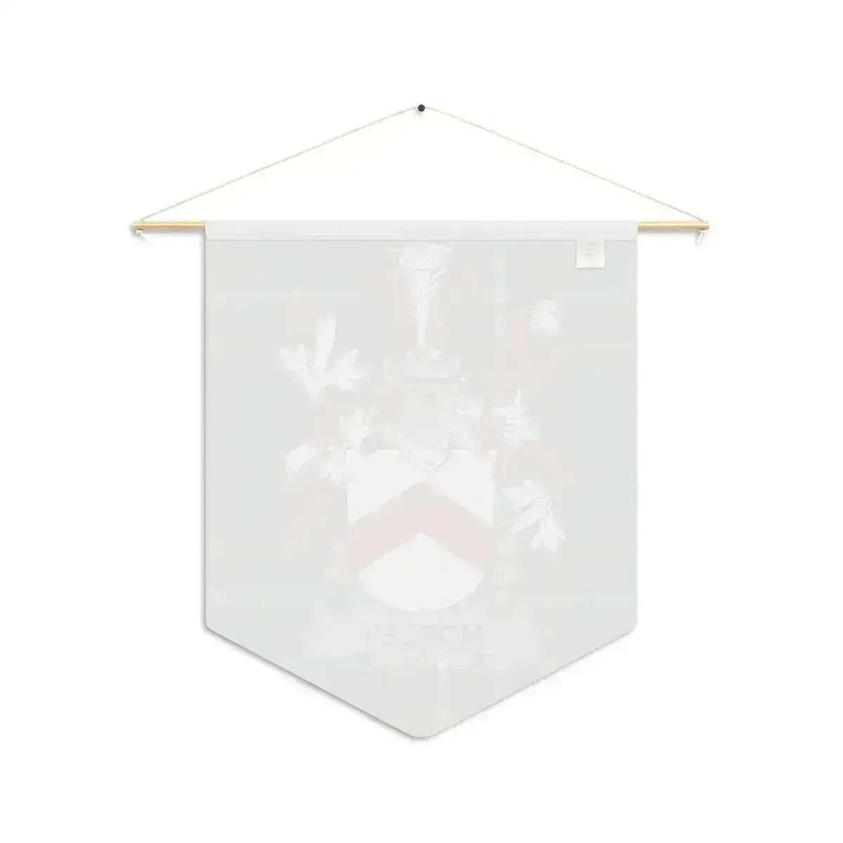 Morley Irish family crest wall pennant — crest and tartan detail