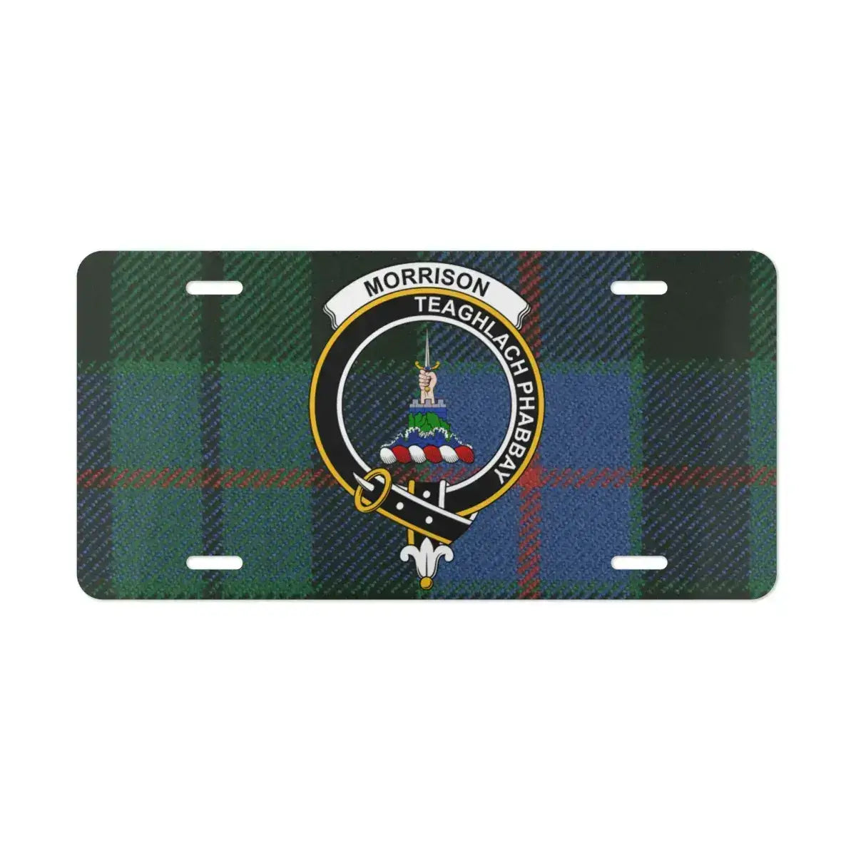 Morrison Teaghlach Phabbay Tartan License Plate product