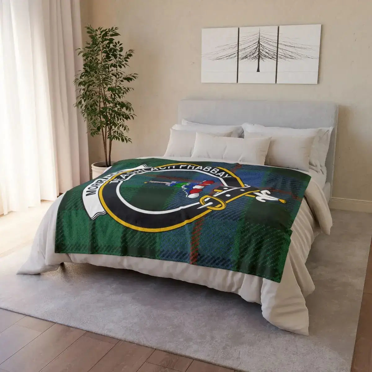 Mickey and Minnie Plaid Blanket Cozy Bedroom Decor