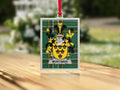 Mortimer Family Crest on Shield Design Square product type
